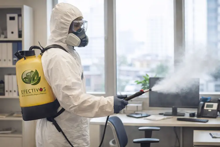 Servicio de fumigación de chinches en oficina en CDMX